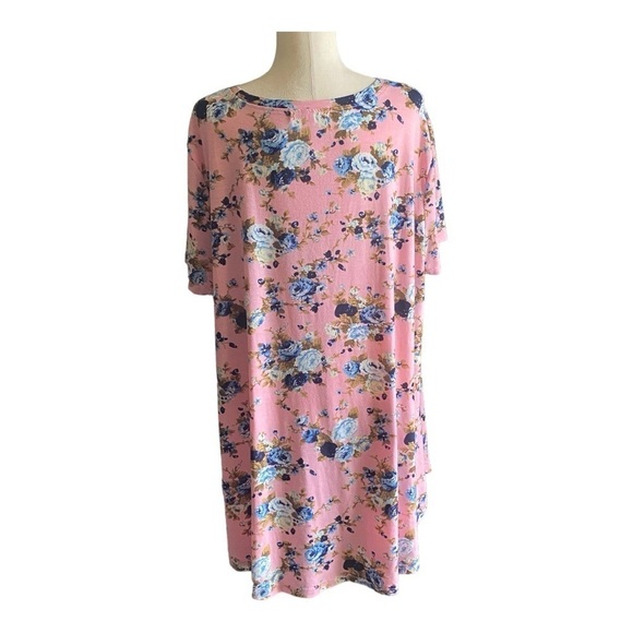 NWOT-JAMBY STYLES-PINK FLORAL DRESS-SIZE 3x - Picture 4 of 7